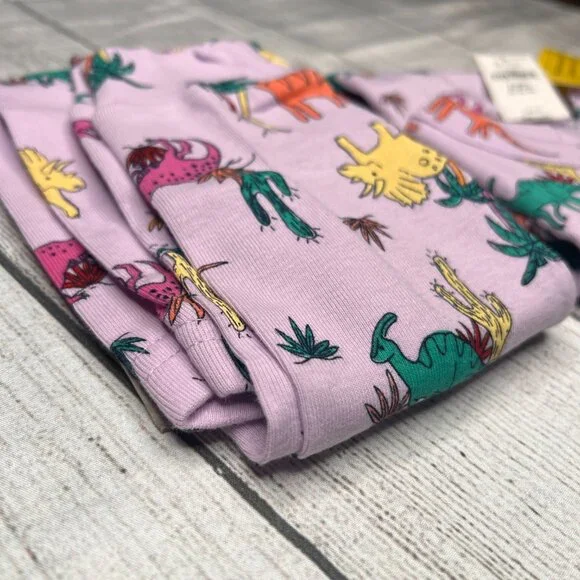 NWT Baby Gap 2 Piece Pjs lavender dinosaur print size 2T - Picture 2 of 11